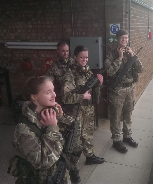 Corby Air Cadets on the range
