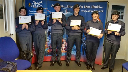 Corby Air Cadets pass with gliding colours