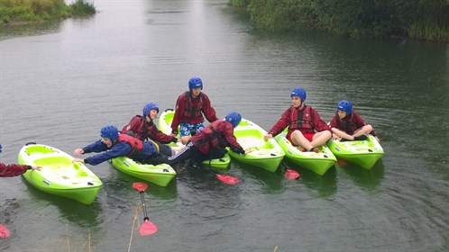 Cadets Swapping Kayaks