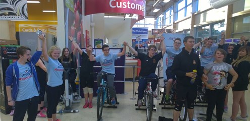 Corby Air Cadets celebrate after completing their bike challenge