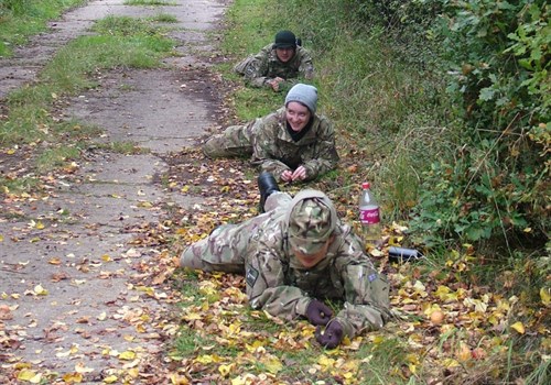 Corby Air Cadets learning fieldcraft skills