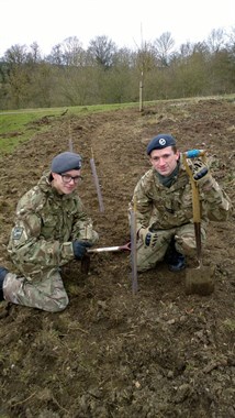 Corby Air Cadets at the 75th Anniversary tree planting project