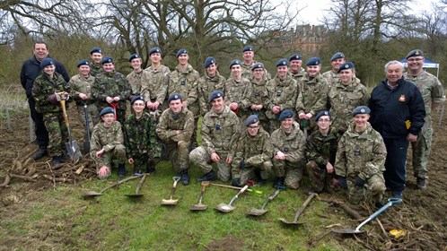 Corby Air Cadets 75th Anniversary Tree Planting Team
