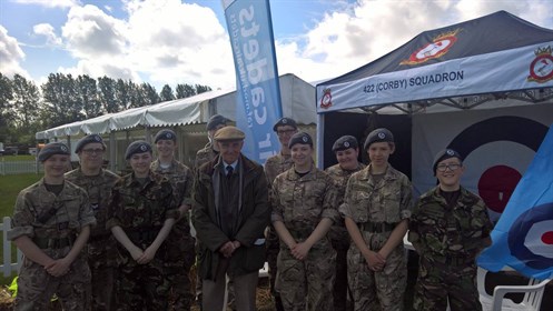 Corby Air Cadets With Air Commodore JM Stevenson CBE