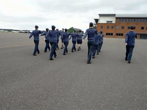 Sqn Practice on the QCS parade square