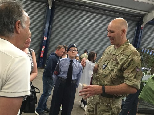 Corby Air Cadets CFAVs talk about Fieldcraft Training at the Open Day