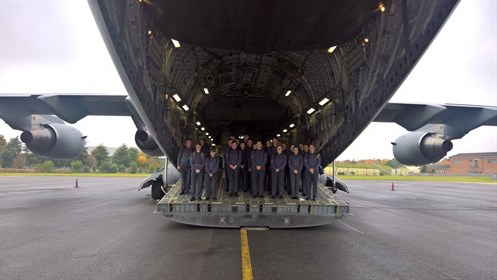 Corby Air Cadets On The Back Of A C17