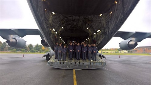 Corby Air Cadets On The Back Of A C17