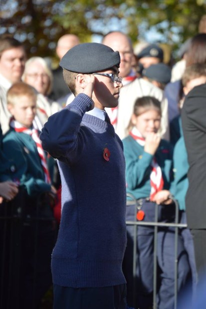 Cdt Joseph Curry laying the Squadron Wreath