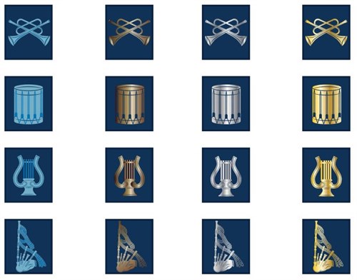 Some of the new PTS Music Badges